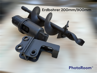 Minibagger Erdbohrer 200mm, Tiefe 900mm
